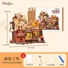 CuteBee Bread Workshop Music Box, diy House Building block Puzzle, Wooden Assembly Model, Creative gift Item Picture